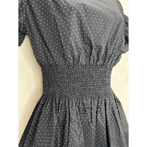Kate Spade New York Black Pin Dot Scallop Poplin Dress Size Small NWT - Picture 5 of 16